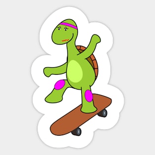 skater turtle Sticker